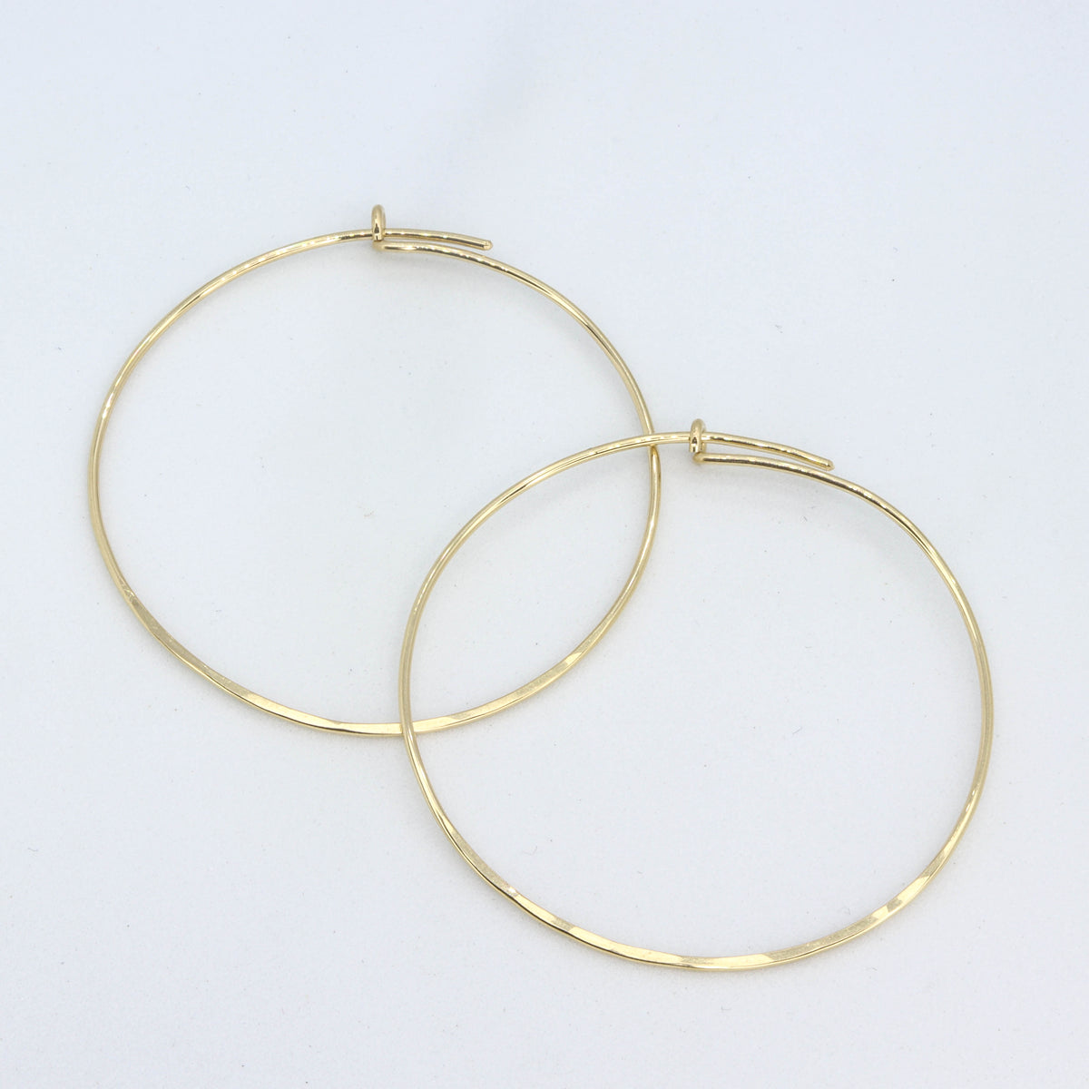 Hammered on sale gold hoops